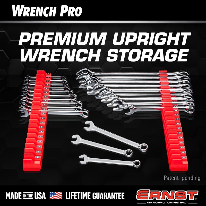 Ernst Manufacturing Wrench Pro Wrench Storage for 20 Wrenches with Anti-Slip Cleats - Blue - Made in the USA - Image 3